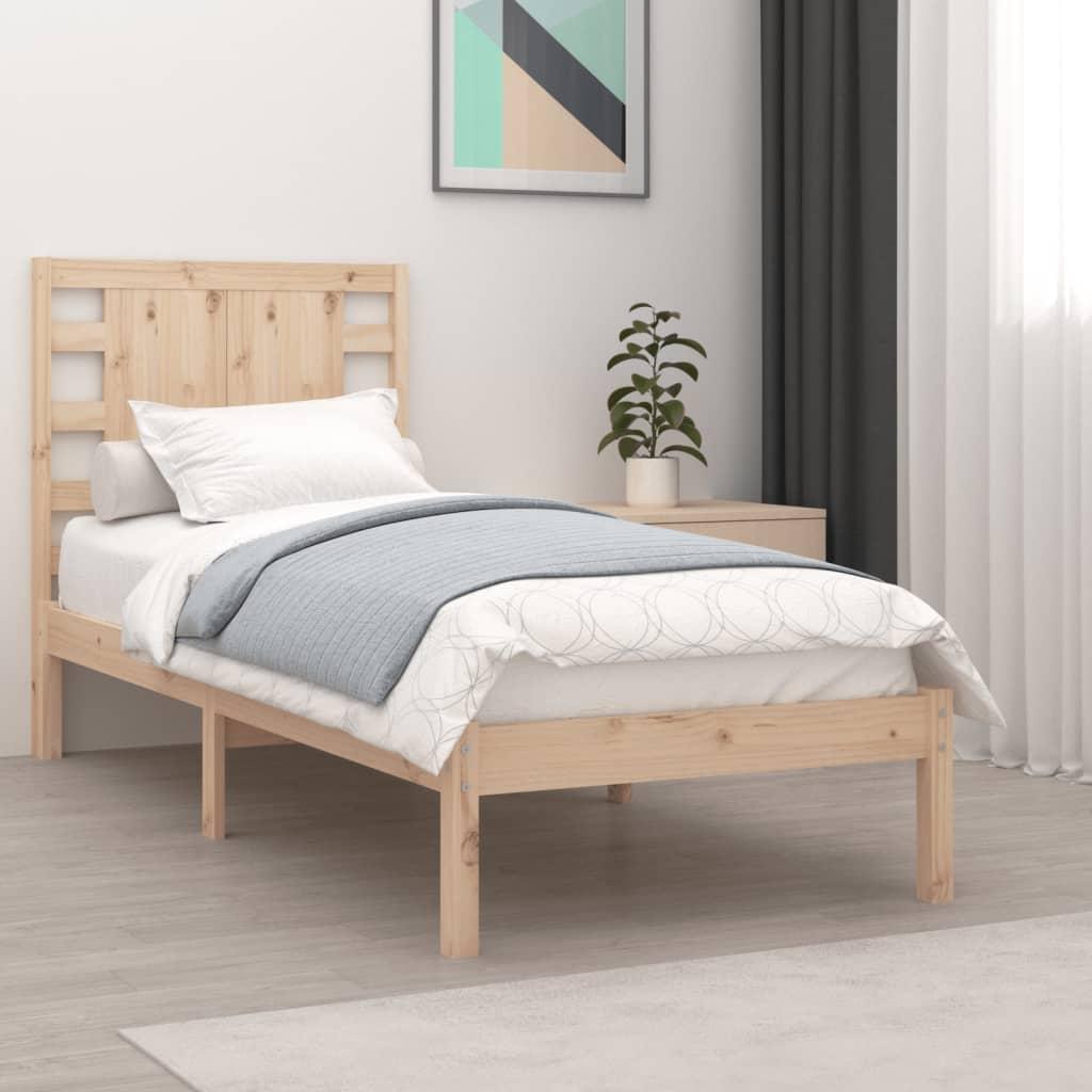 Sengeramme uden madras 90x200 cm massivt fyrretræ