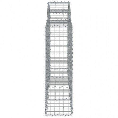 Buet gabionkurv 200×30×100/120 cm - galvaniseret jern