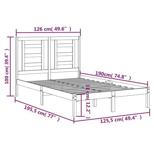 Sengeramme 120x190 cm massivt træ