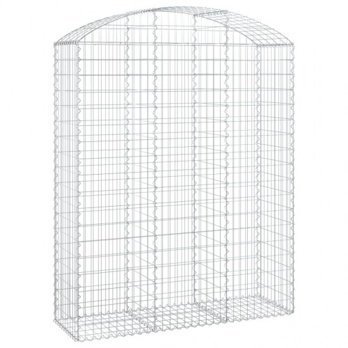 Buet gabionkurv 150×50×180/200 cm - galvaniseret jern