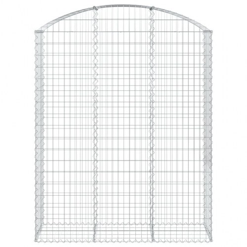 Buet gabionkurv 150×50×180/200 cm - galvaniseret jern
