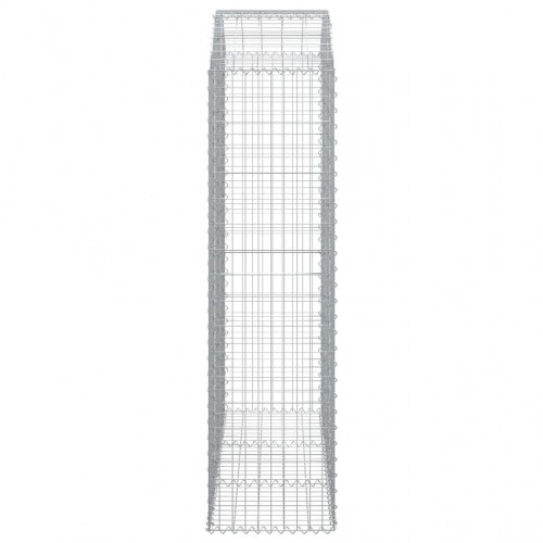 Buet gabionkurv 150×50×180/200 cm - galvaniseret jern