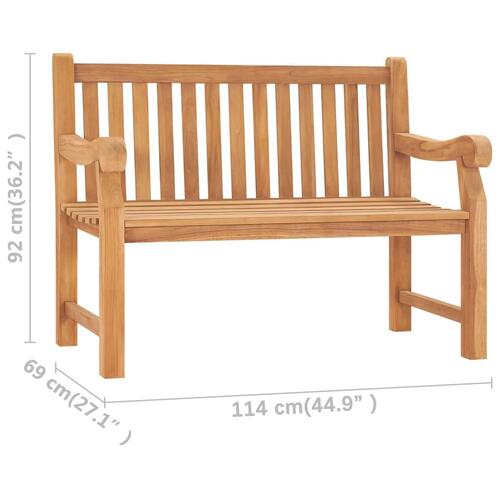 Havebænk 114 cm massivt teaktræ