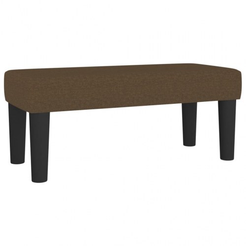 Kontinentalseng med madras 90x200 cm - stof, mørkebrun