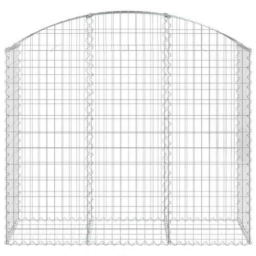 Buet gabionkurv 150×50×120/140 cm - galvaniseret jern