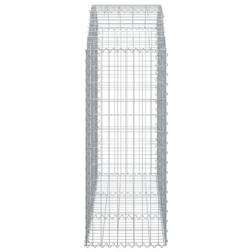 Buet gabionkurv 150×50×120/140 cm - galvaniseret jern
