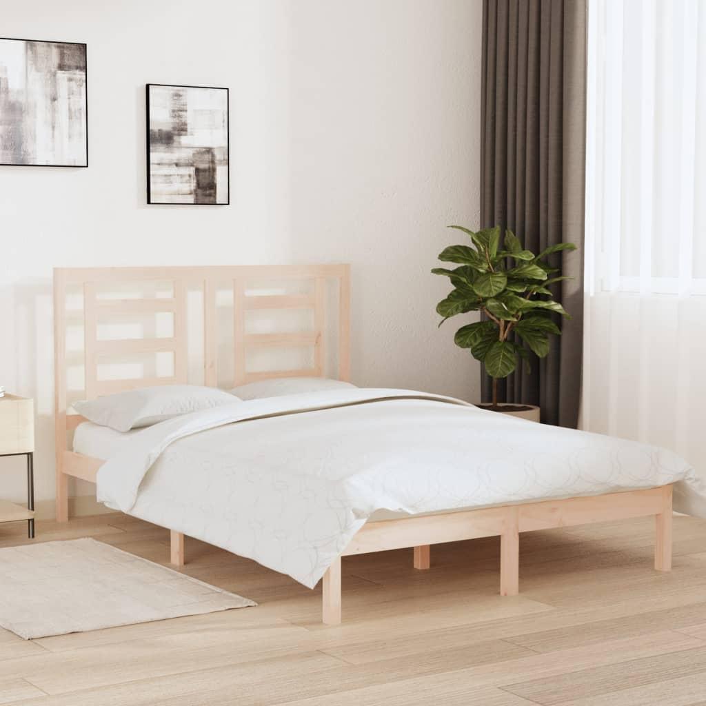 Sengeramme 140x190 cm massivt fyrretræ