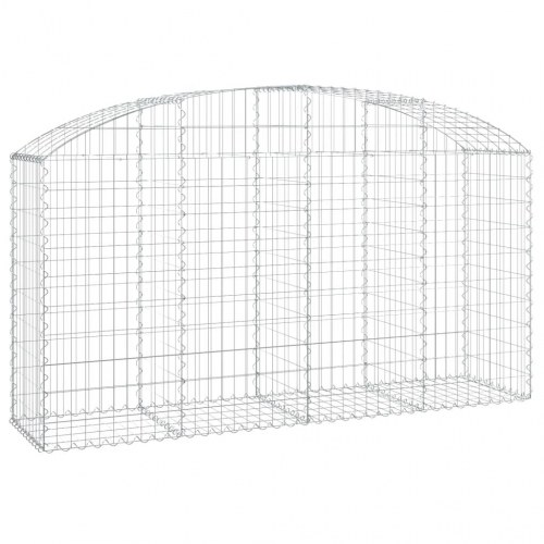 Buet gabionkurv 200×50×100/120 cm - galvaniseret jern