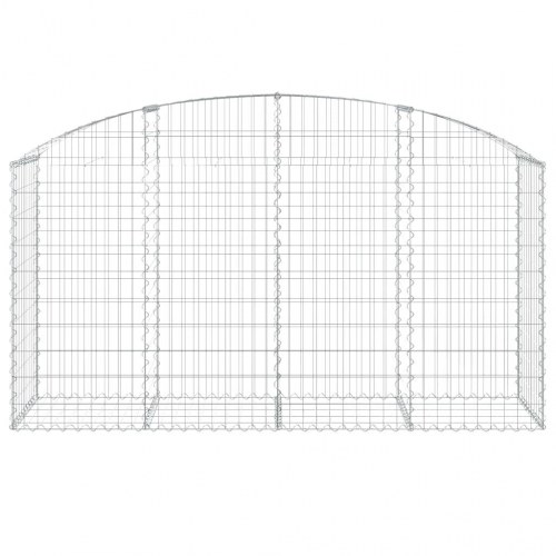 Buet gabionkurv 200×50×100/120 cm - galvaniseret jern