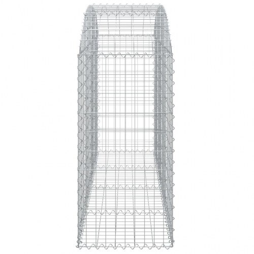 Buet gabionkurv 200×50×100/120 cm - galvaniseret jern