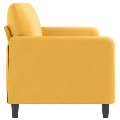 3-personers sofa 180 cm velour gul