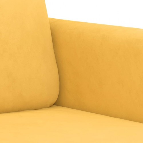 3-personers sofa 180 cm velour gul