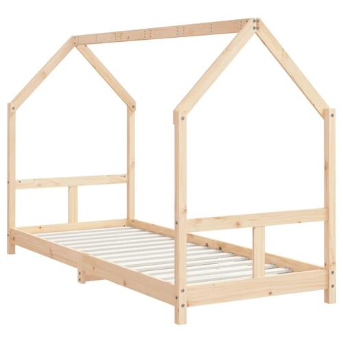 Sengeramme til juniorseng 80x200 cm massivt fyrretræ