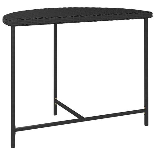 Havebord 100x50x75 cm polyrattan sort