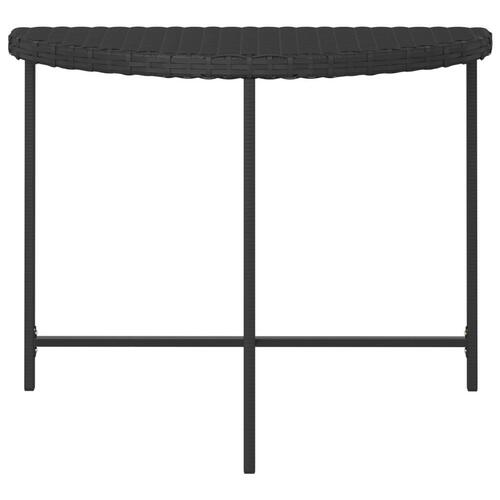 Havebord 100x50x75 cm polyrattan sort