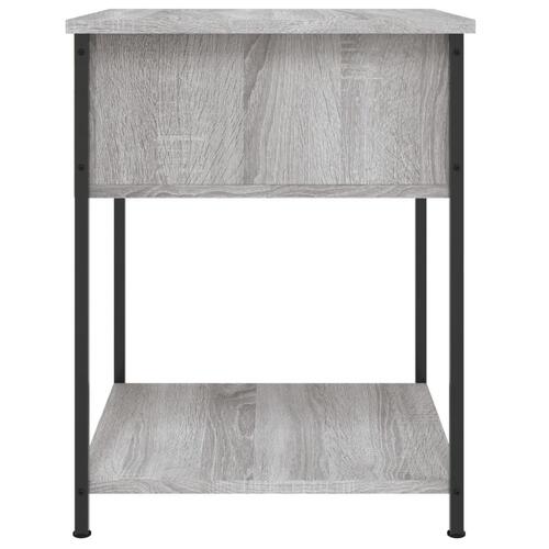 Sengeborde 2 stk. 44x45x58 cm konstrueret træ grå sonoma-eg