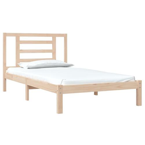 Sengeramme uden madras 100x200 cm massivt fyrretræ