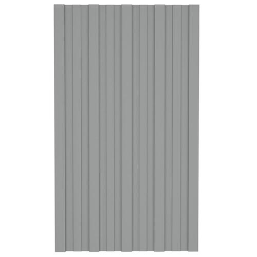 Tagplader 36 stk. 80x45 cm galvaniseret stål grå