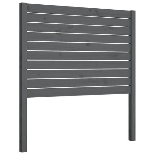 Sengegærde 81x4x100 cm massivt fyrretræ grå