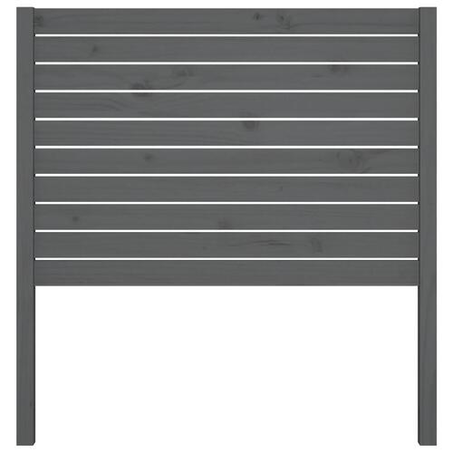 Sengegærde 81x4x100 cm massivt fyrretræ grå