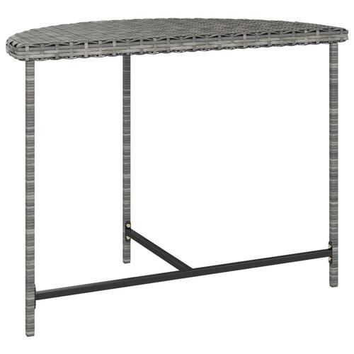 Havebord 100x50x75 cm polyrattan grå