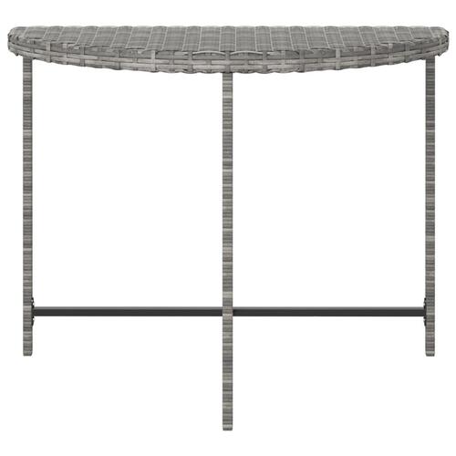 Havebord 100x50x75 cm polyrattan grå