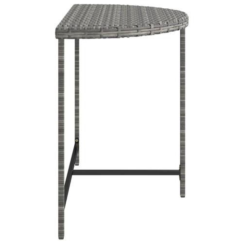 Havebord 100x50x75 cm polyrattan grå