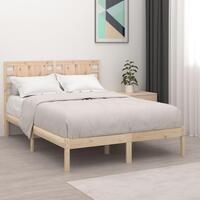 Sengeramme uden madras 200x200 cm massivt fyrretræ