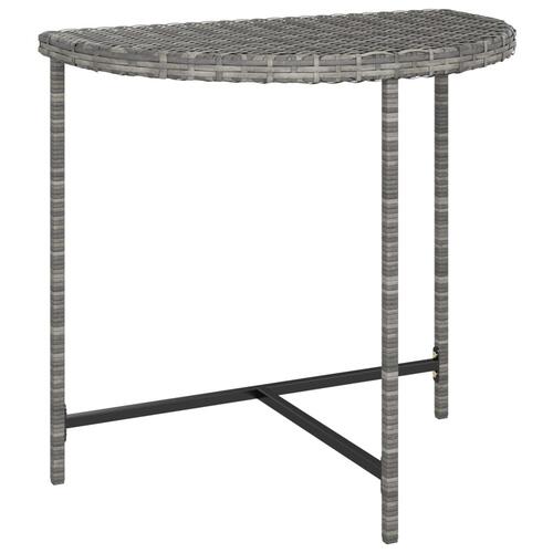 Havebord 80x50x75 cm polyrattan grå