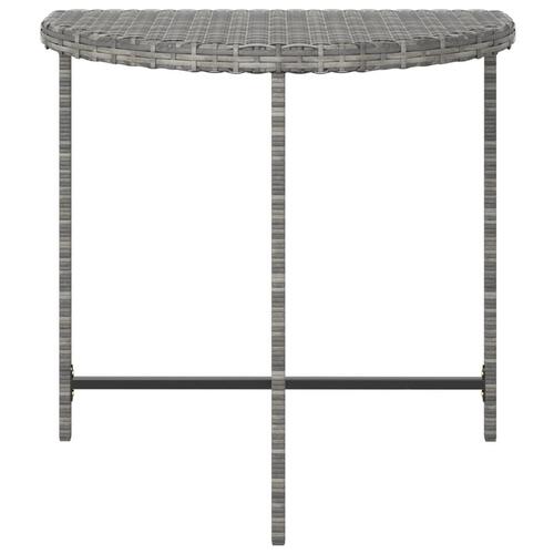 Havebord 80x50x75 cm polyrattan grå