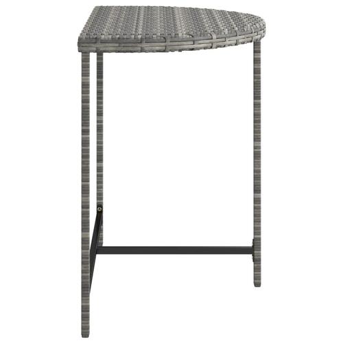 Havebord 80x50x75 cm polyrattan grå