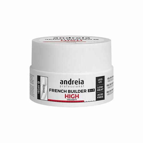 Gel-neglelak French Builder High Viscosity Andreia 0BGFW22 Hvid (22 g)