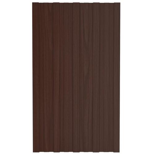 Tagplader 36 stk. 80x45 cm galvaniseret stål brun