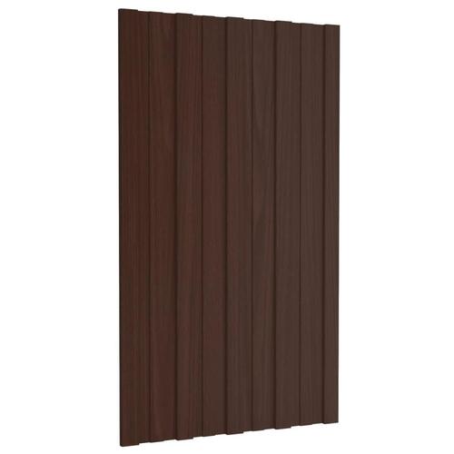 Tagplader 36 stk. 80x45 cm galvaniseret stål brun