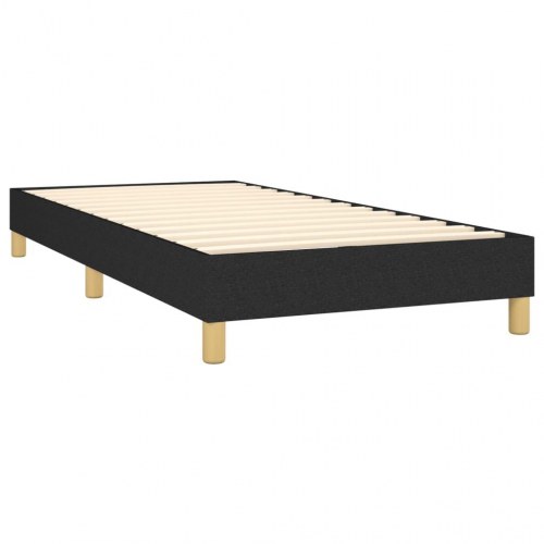 Kontinentalseng med madras 90×190 cm - stof, sort