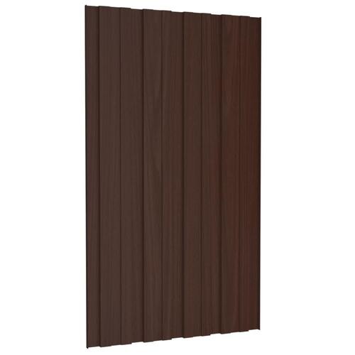 Tagplader 36 stk. 80x45 cm galvaniseret stål brun