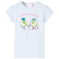 T-shirt til børn str. 128 lyseblå
