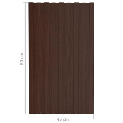 Tagplader 36 stk. 80x45 cm galvaniseret stål brun