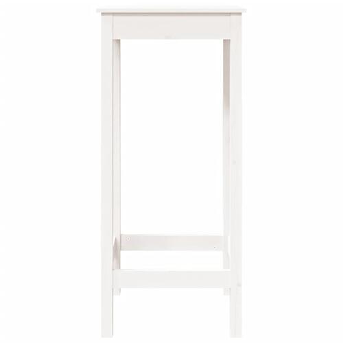 Barbord 50x50x110 cm massivt fyrretræ hvid