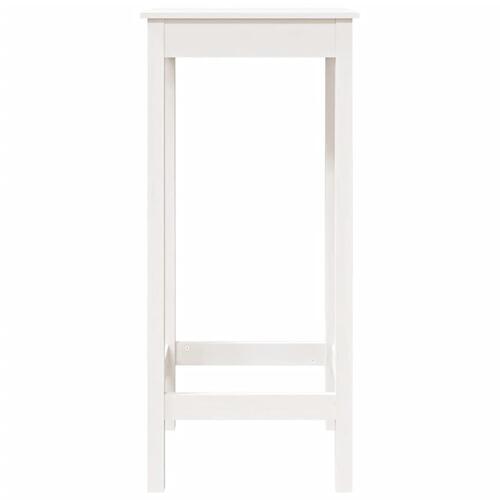 Barbord 50x50x110 cm massivt fyrretræ hvid