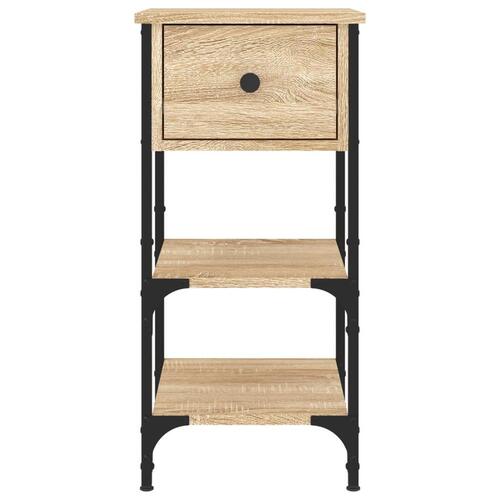 Sengeborde 2 stk. 34x36x70 cm konstrueret træ sonoma-eg