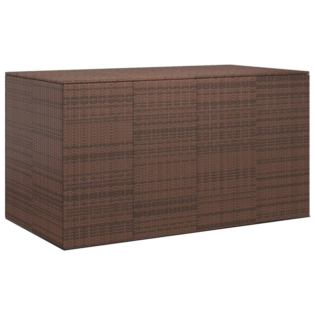 Hyndeboks 194x100x103 cm polyrattan brun