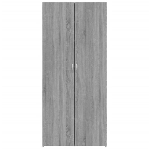 Skoskab 80x35,5x180 cm konstrueret træ grå sonoma-eg