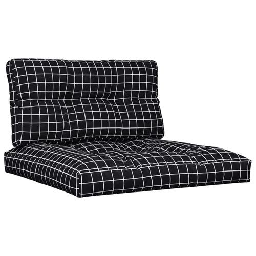 Pallehynder 2 stk. stof ternet sort