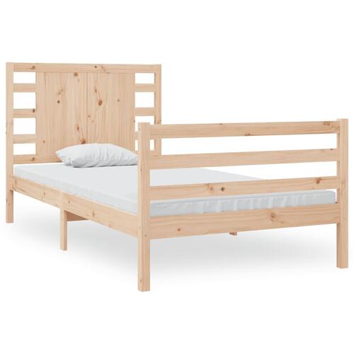 Sengeramme uden madras 90x190 cm massivt fyrretræ