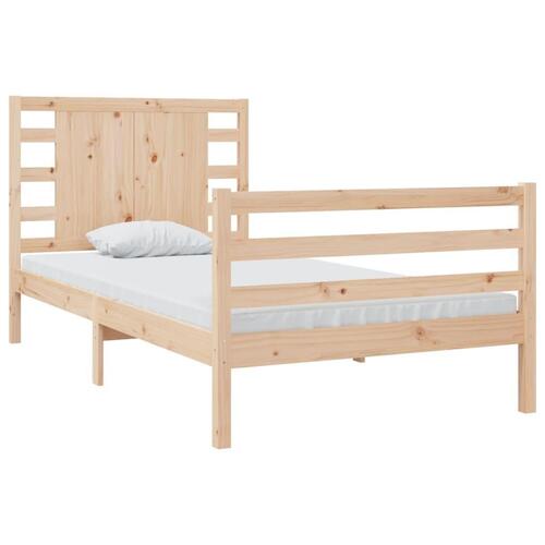 Sengeramme uden madras 90x190 cm massivt fyrretræ