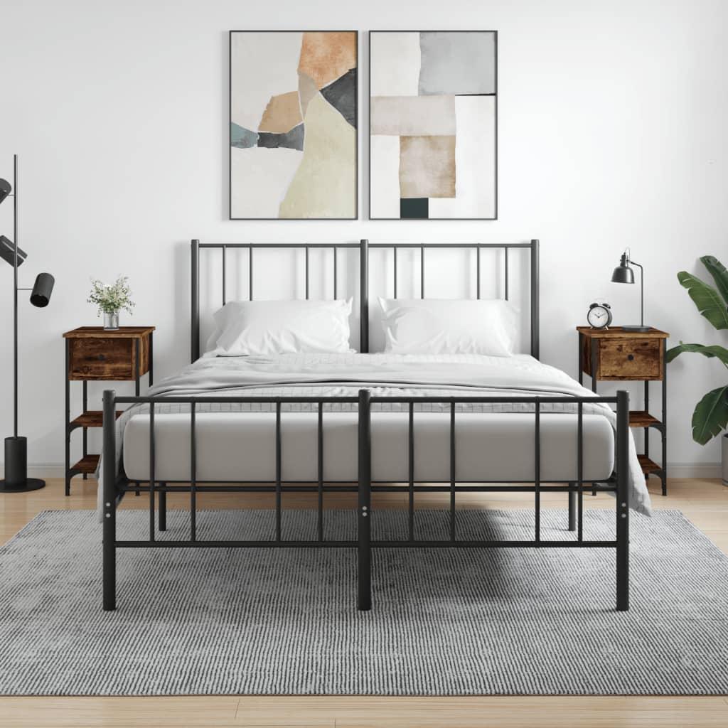 Sengeborde 2 stk. 34x36x70 cm røget egetræsfarve