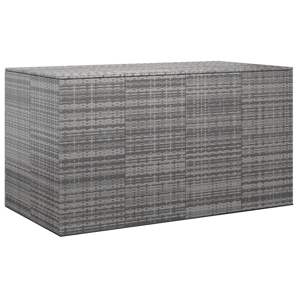 Hyndeboks 194x100x103 cm polyrattan grå