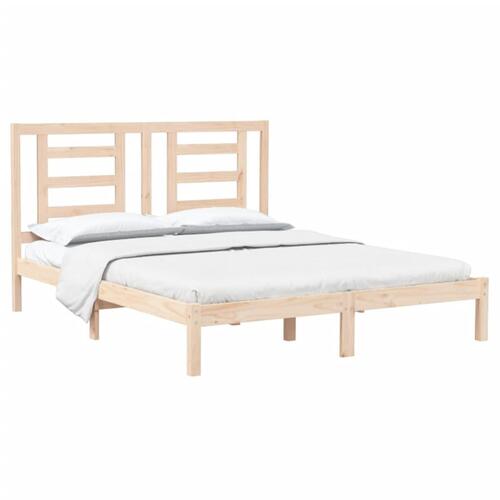 Sengeramme uden madras 160x200 cm massivt fyrretræ