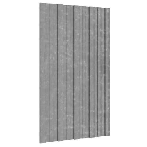 Tagplader 36 stk. 80x45 cm galvaniseret stål sølvfarvet